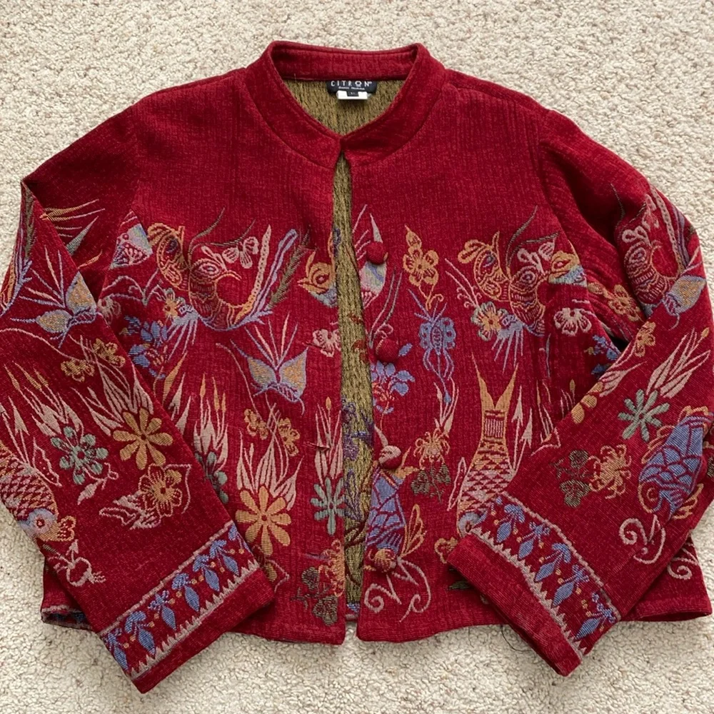 Citron Rayon Jacket. Size L. - Picture 1 of 11